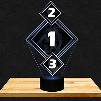 Lampe Personalisiert 3 Rauten