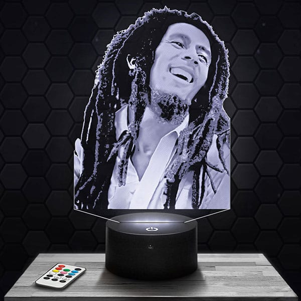 lampe-3d-bob-marley Lampe 3D Bob Marley avec socle au choix !