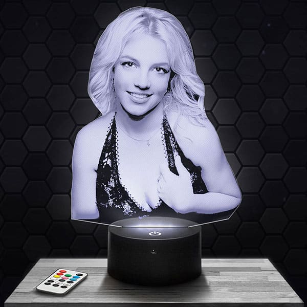 lampe-3d-britney-spears Lampe 3D Britney Spears avec socle au choix !