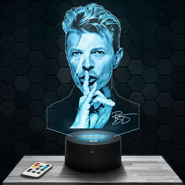 lampe-3d-david-bowie Lampe 3D David Bowie avec socle au choix !