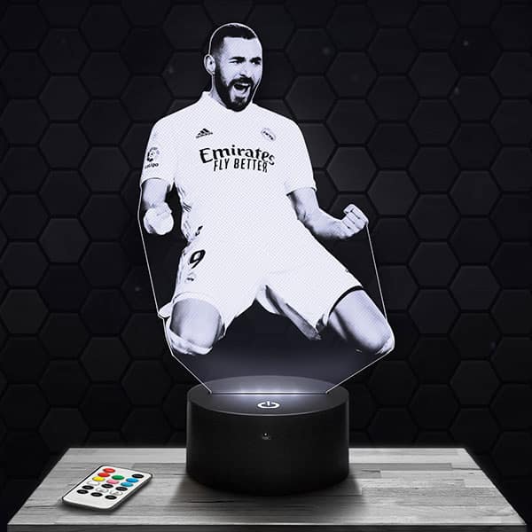 lampe-3d-karim-benzema Lampe 3D Karim Benzema avec socle au choix !