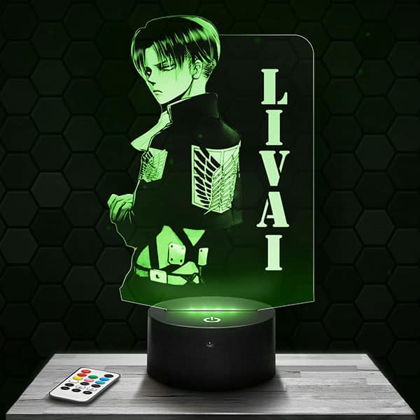 lampe-3d-l-attaque-des-titans-livai Lampe 3D Livai - L'attaque des Titans avec socle au choix !