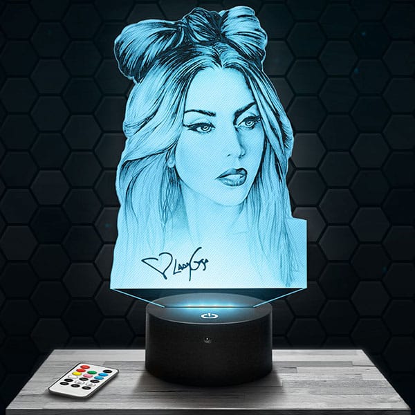 lampe-3d-lady-gaga Lampe 3D Lady Gaga avec socle au choix !