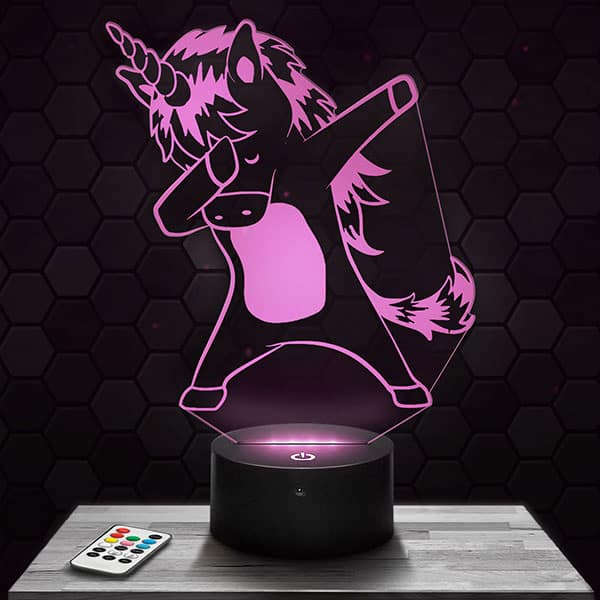 lampe-3d-licorne-dab Lampe 3D Licorne DAB avec socle au choix !