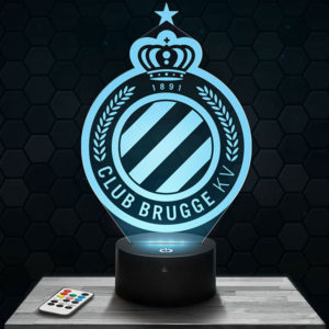 Lampe 3D Logo Club Bruges avec socle au choix !