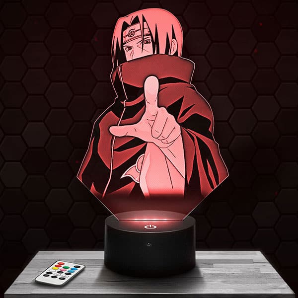 lampe-3d-naruto-itachi Lampe 3D Naruto - Itachi avec socle au choix !