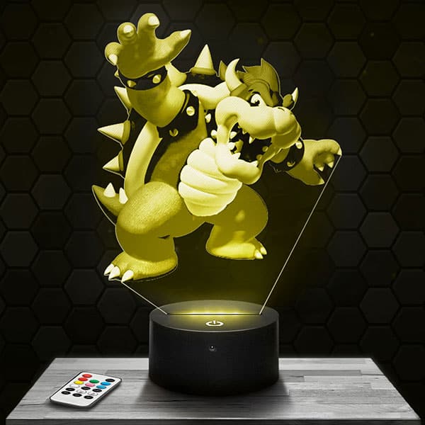 lampe-3d-super-mario-bowser Lampe 3D Bowser - Super Mario avec socle au choix !