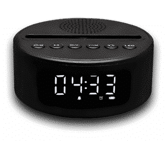 Spitzenklasse Sockel 7 Farben Bluetooth / Wecker Schwarz (38€)