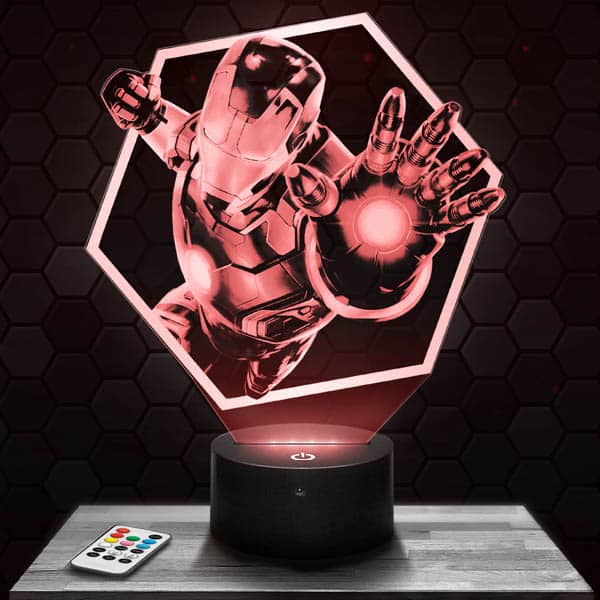 lamp-3d-iron-man-hexagone