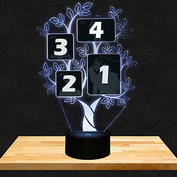Lampe Personalisiert Baum 4 Fotos