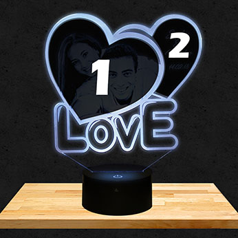 Lampe Personalisiert Herz Love 2