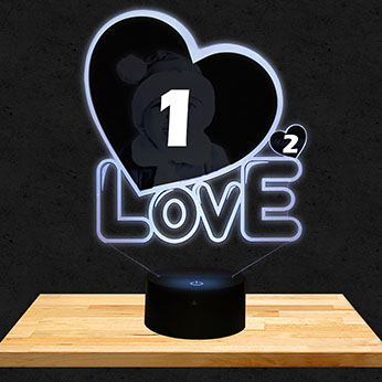 Lampe Personalisiert Herz Love
