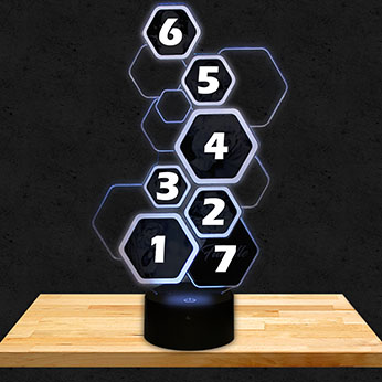 Lampe Personalisiert Bienenwaben 6 Fotos